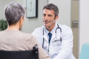 pain management doctor and patient
