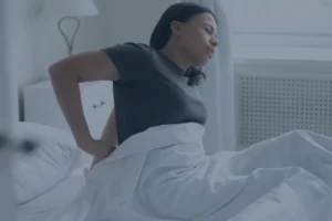 woman with pain flare up