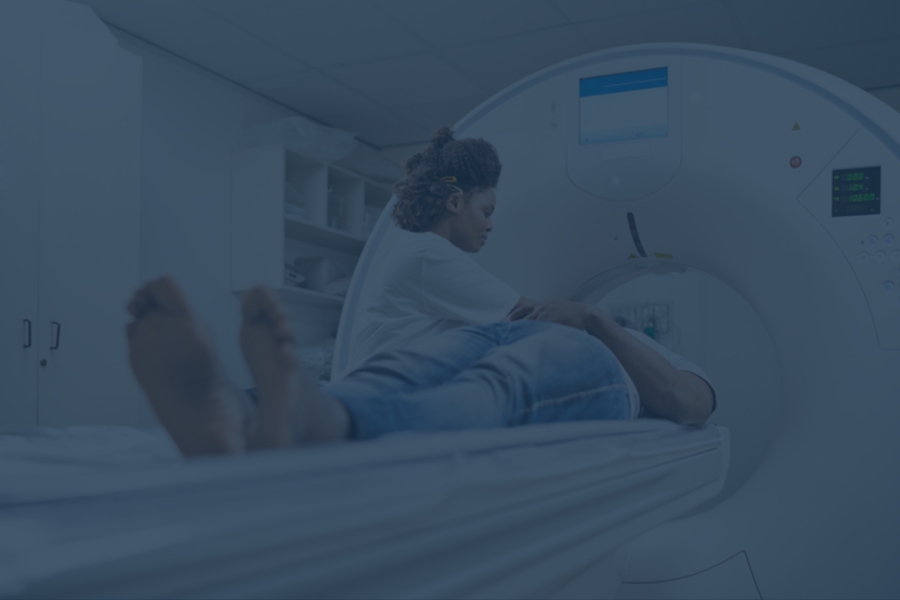 person getting an MRI
