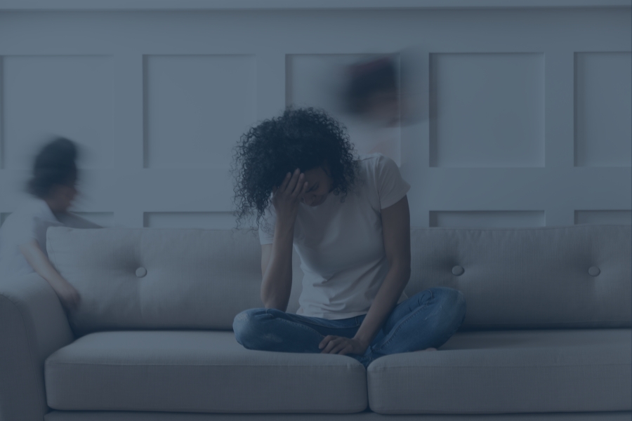 woman under stress