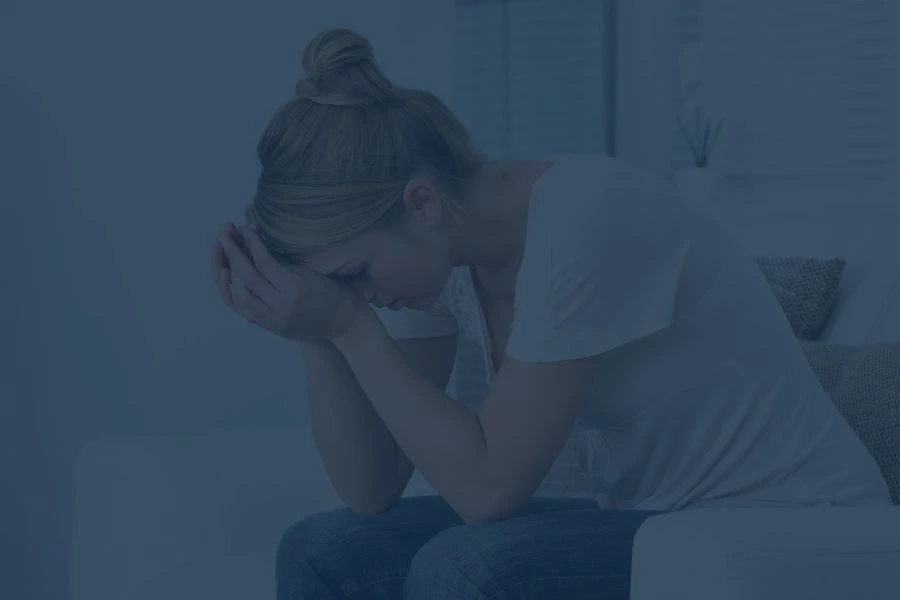 woman tired from being in pain